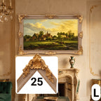 Vintage Taupe TV Frame for Samsung Frame & All TV Brands (LG, TCL, Roku), Luxurious Carved Baroque & French Country Style