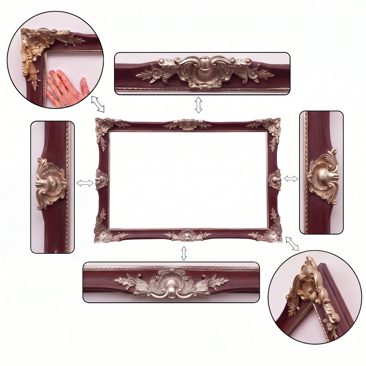 Classic Baroque TV Frame – Elegant Decorative Bezel for Modern & Art Mode TVs