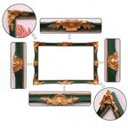 Luxury Baroque TV Frame in Sage Green & Antique Gold – Handmade Custom Fit for All TV Brands