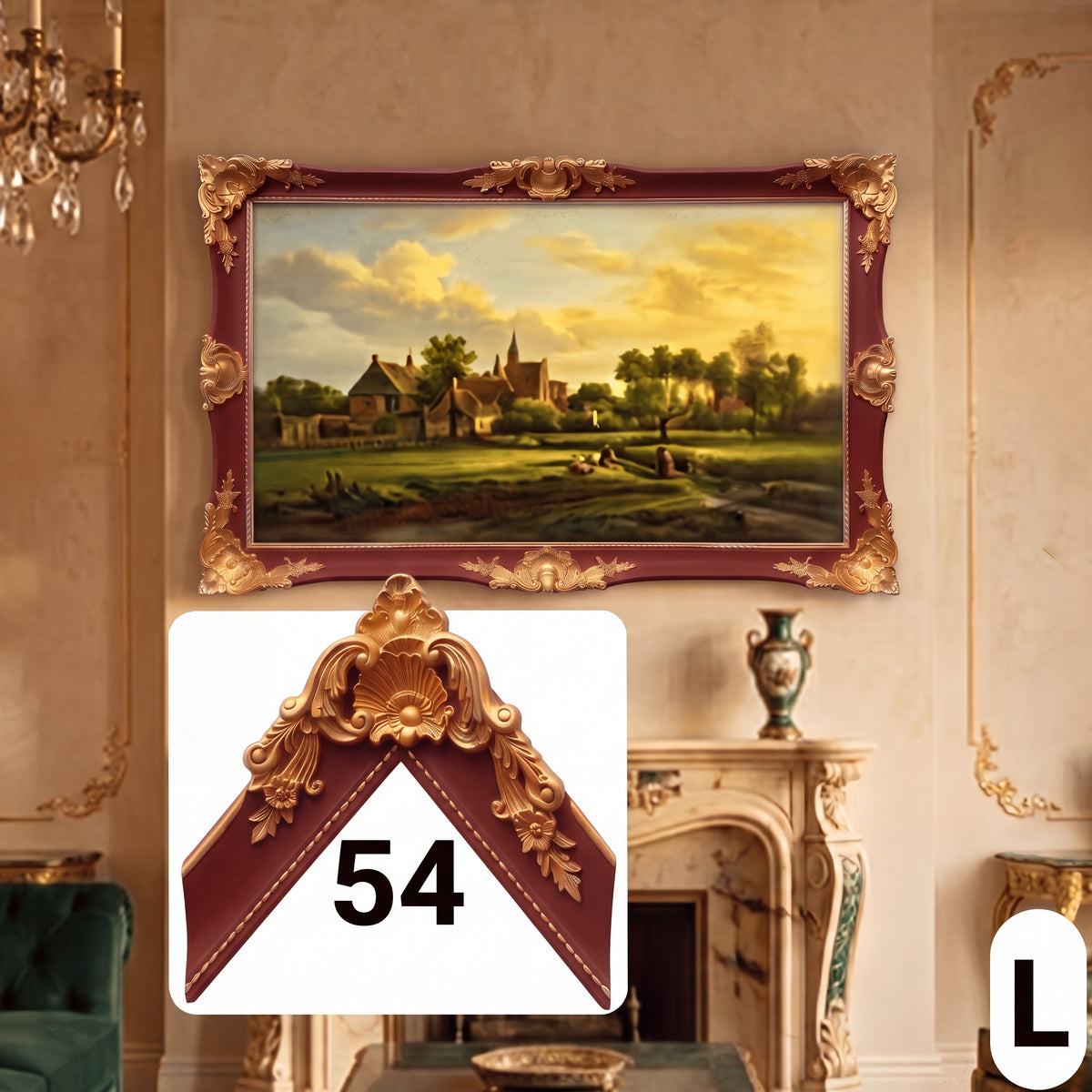 Custom Classic TV Frame, Elegant Ornamental Bezel, Fits Any TV Brand, Personalized Color