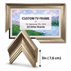 Antique Gold Baroque TV Frame, Luxury European Style Samsung Art, Polystyrene Plastic U5350NV