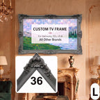 Ochre Olive Ornate TV Frame – Elegant European Baroque Frame with Classic Floral Carved Details