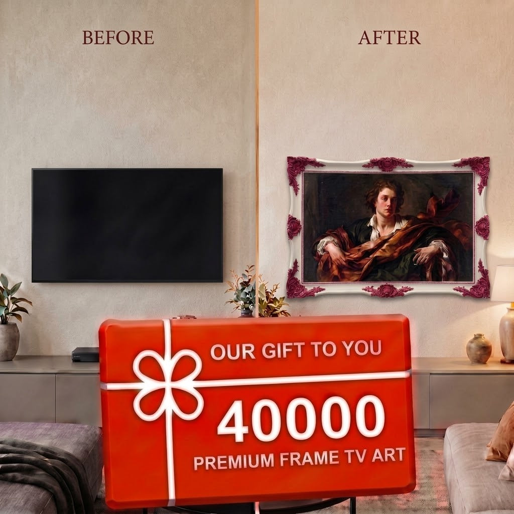 Vintage Decorative TV Frame – Universal Style for Samsung, LG, TCL & More