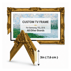 Ornate Gold TV Frame | Antique Style Bezel for Living Room Decor