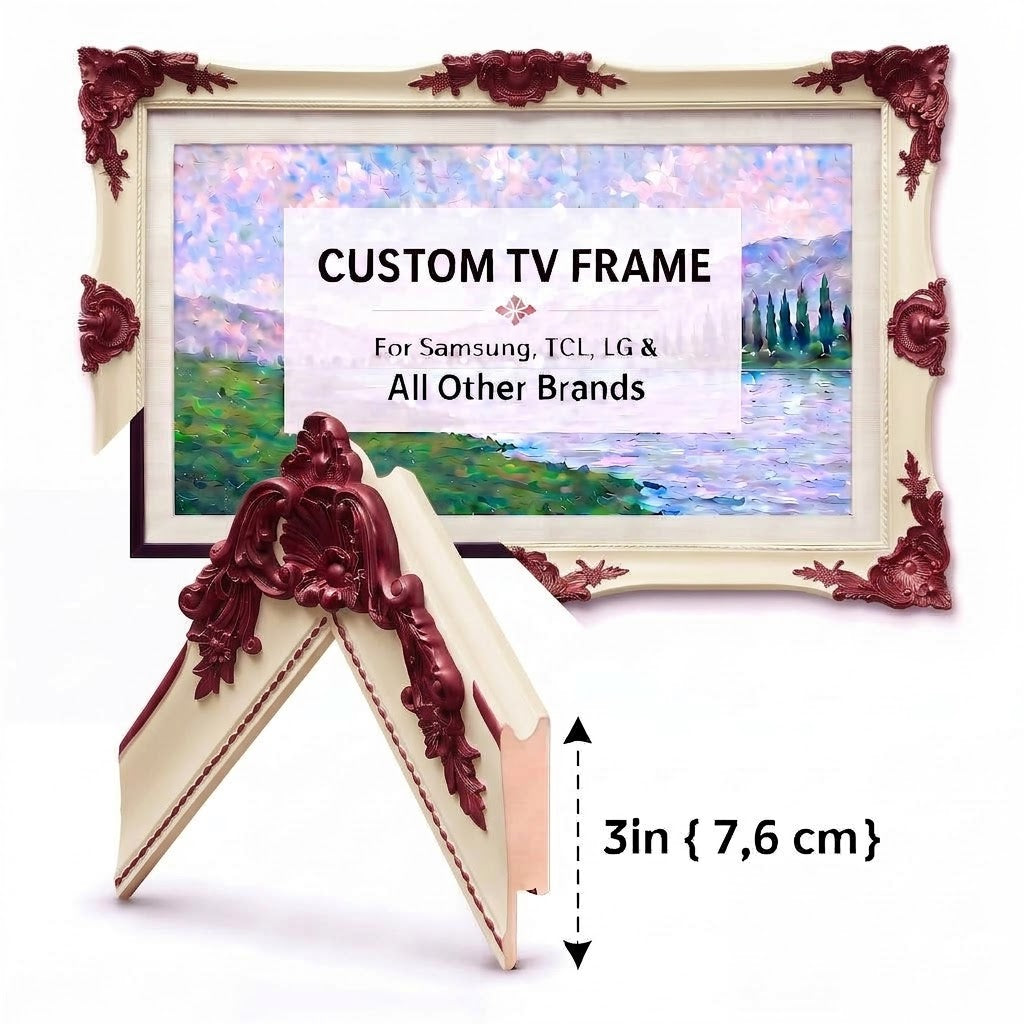 Custom Vintage TV Frame – Elegant Classic Design for Major TV Brands