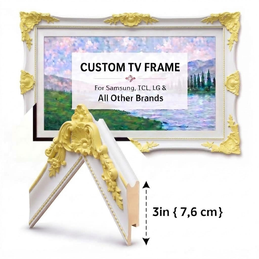 Luxury Ornamental TV Frame for Samsung The Frame, LG, TCL & More