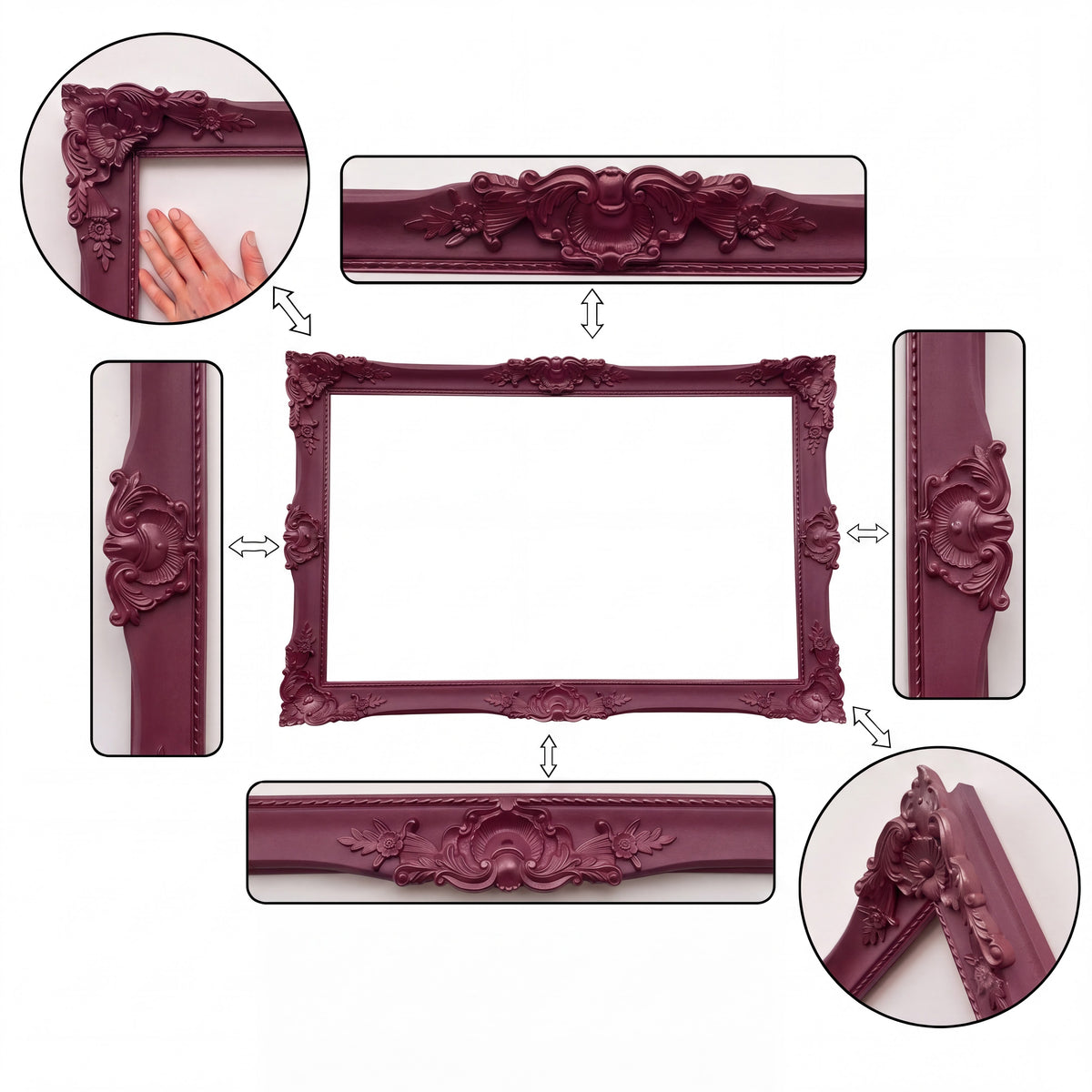 Burgundy Ornate Classic TV Frame