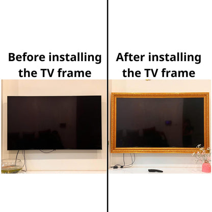 Rustic Gold Bezel TV Frame, Customizable TV Frame, Compatible with all TV Brand, Decorative Frame, Handmade Tv frame U2215NV
