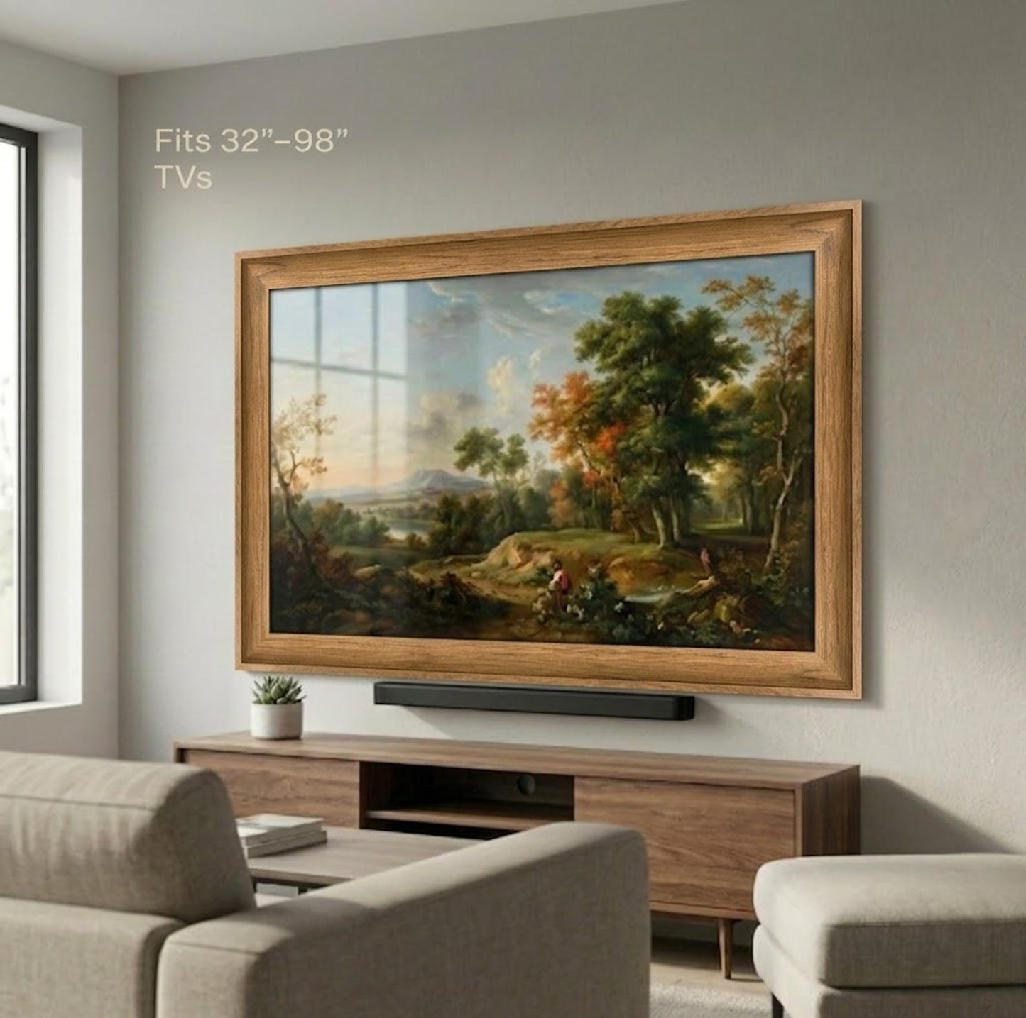 Frame tv frame | Custom Size TV Frame | Modern Wall Art TV Decor | U4506NV