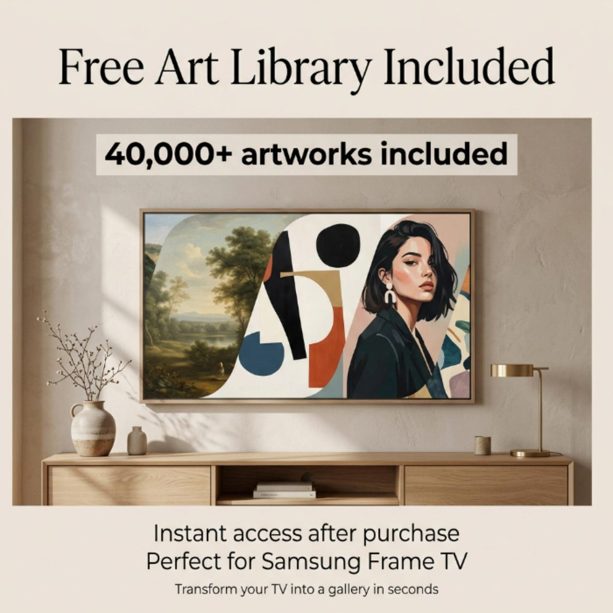 Frame tv frame | Custom Size TV Frame | Modern Wall Art TV Decor | U4506NV