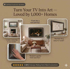 Baroque Style TV Frame, Antique Gold Prestige Bezel, Dark Walnut Finish, European Luxury U7017NV