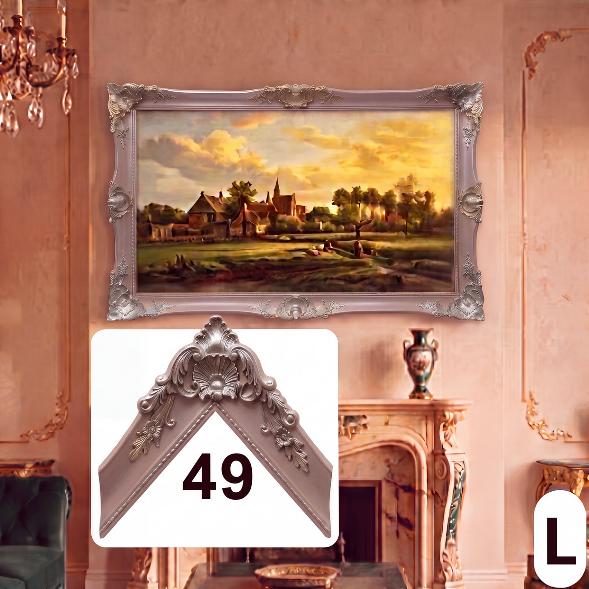 Handcrafted Ornate TV Frame – Timeless Classic Decorative Frame for Any Television