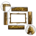 Ornate Gold TV Frame | Antique Style Bezel for Living Room Decor