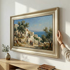 Antique Gold Baroque TV Frame, Luxury European Style Samsung Art, Polystyrene Plastic U5350NV