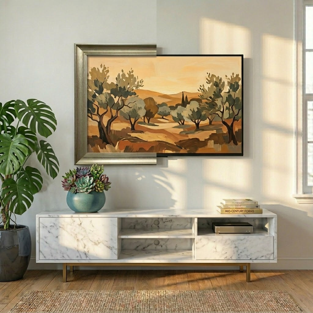 Antique Gold Baroque TV Frame, Luxury European Style Samsung Art, Polystyrene Plastic U5350NV