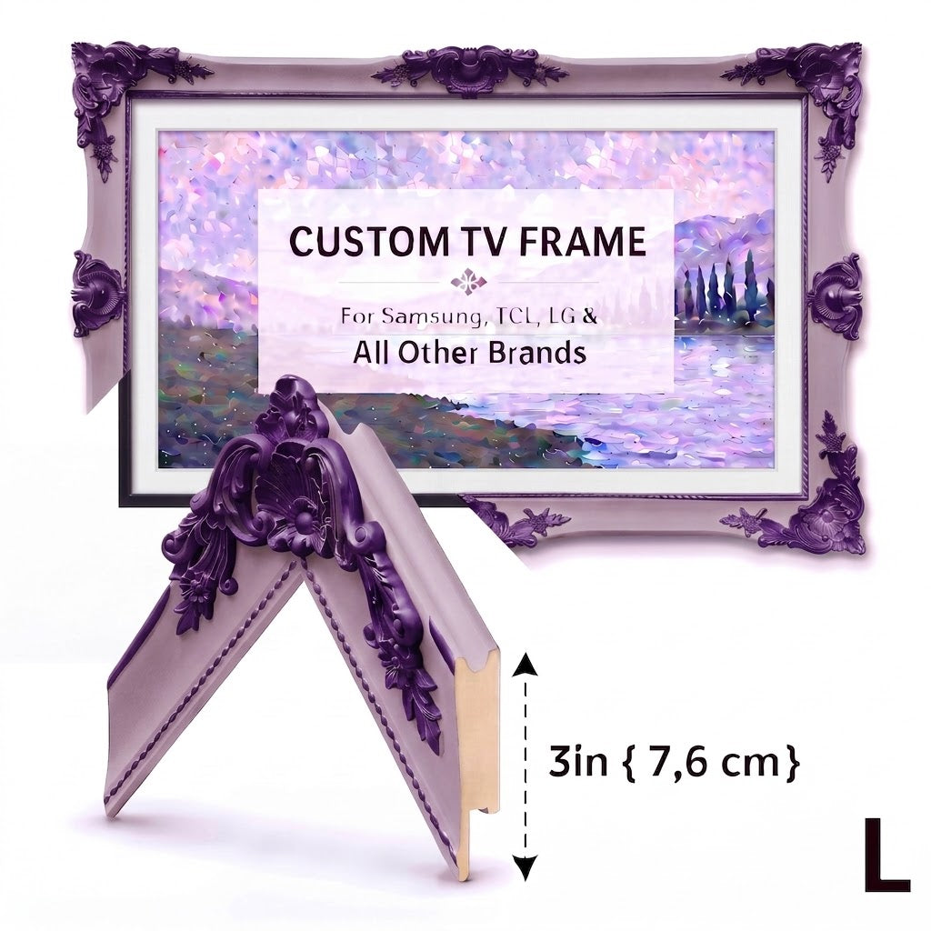 Antique Style TV Frame Cover – Custom Fit for Samsung, LG, TCL & More