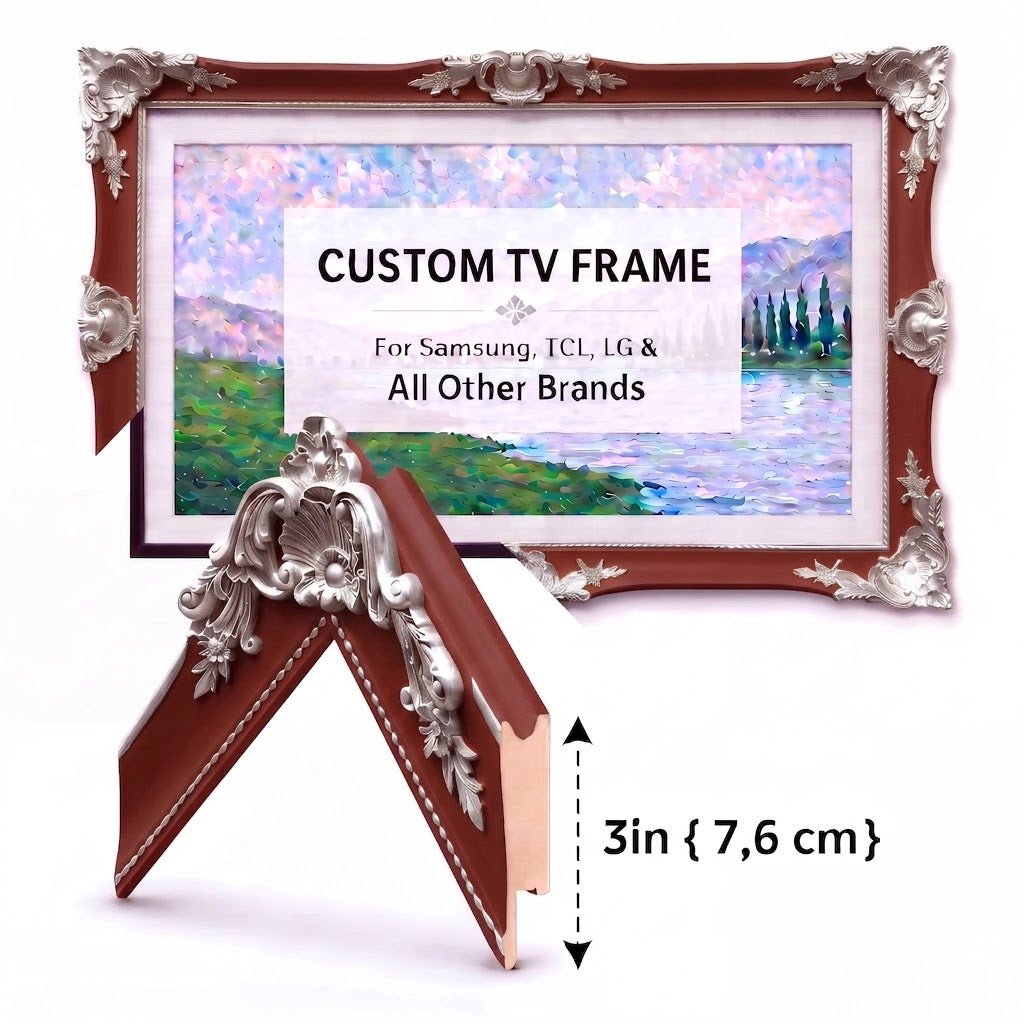 Luxury Ornate TV Frame, Custom TV Bezel for Samsung The Frame, LG & TCL